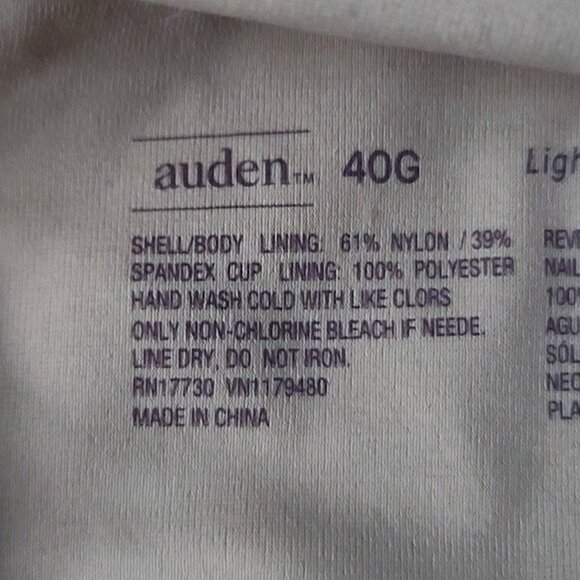 AUDEN Lightly Lined Wire-Free Bra Size 40G Nude/Beige Full Coverage NWOT - Picture 6 of 7